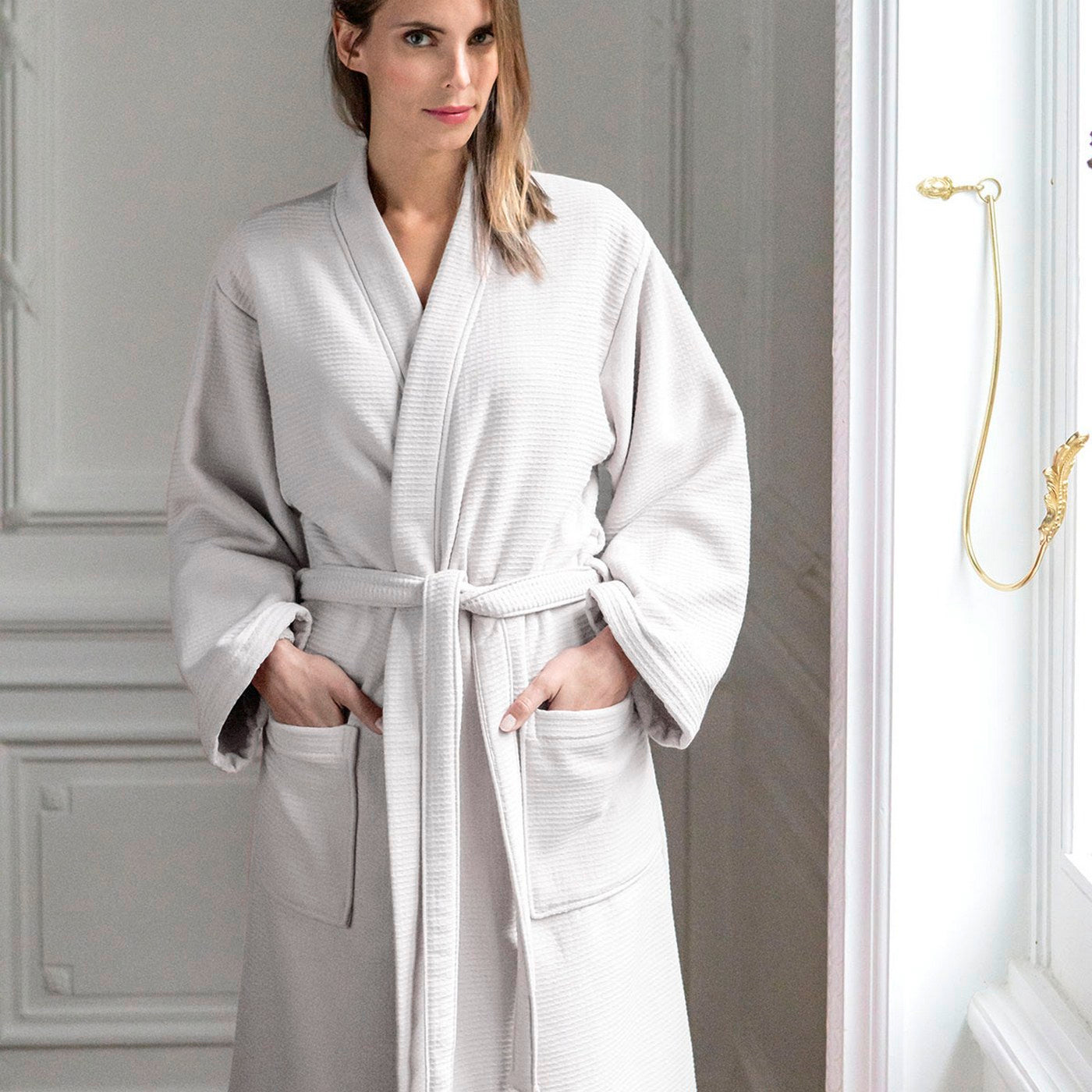 Nid d'Abeille - Bathrobe - White