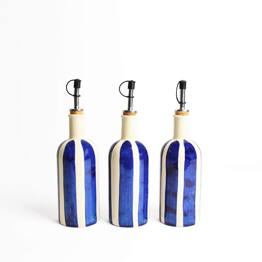 Small Oil Bottle | Blue Linhas