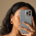 Boucles D'Oreilles Old Money Rouge