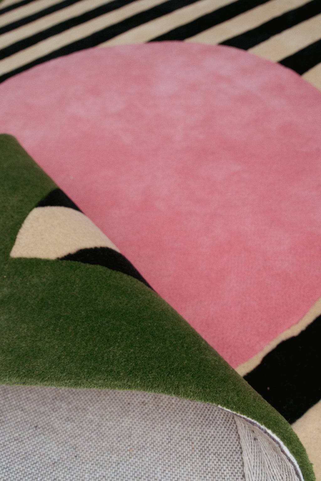 Alfombra capitoné Sfera rosa