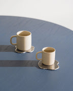 Set of 4 Plama Coasters - Raw Aluminium
