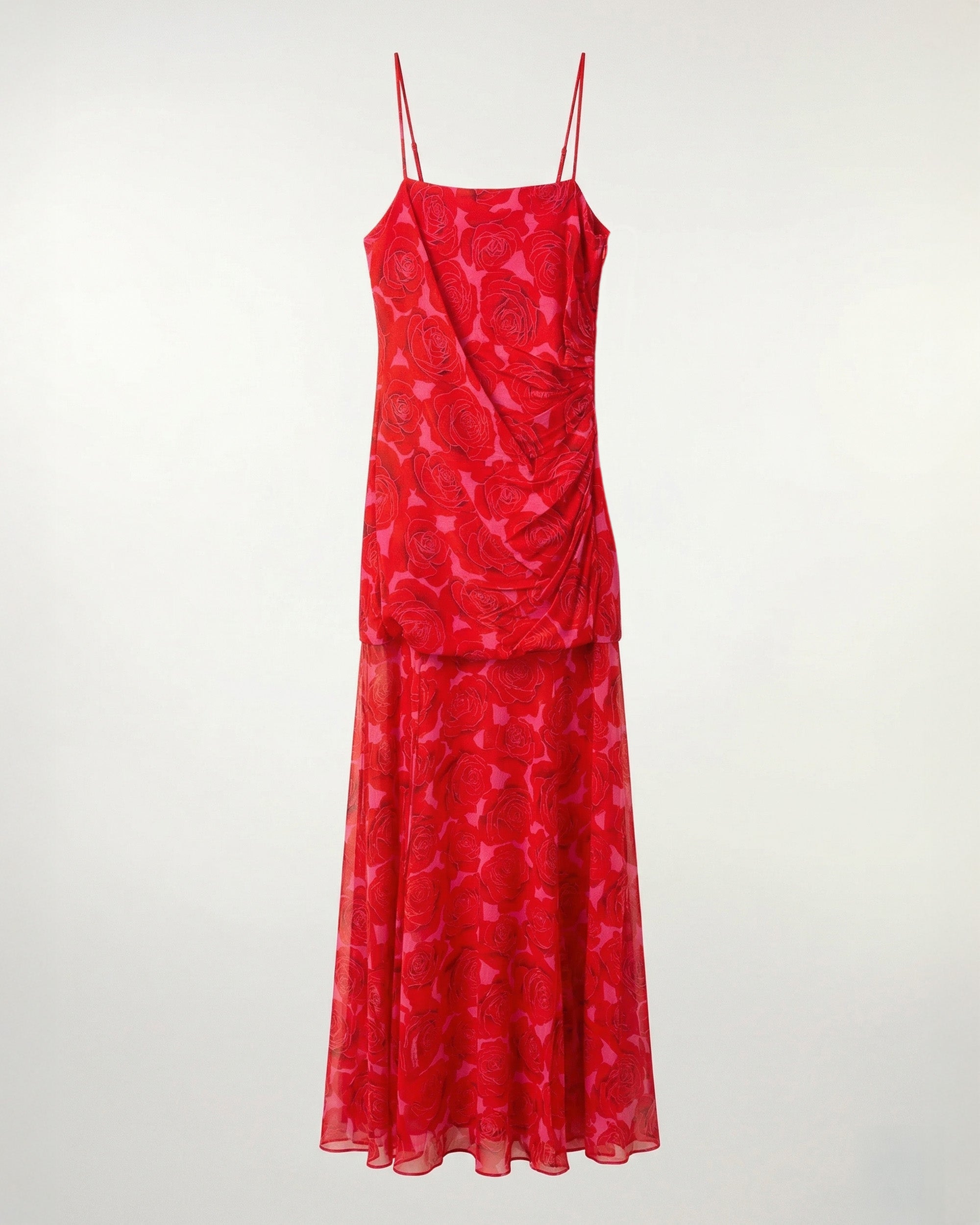 Robe Longue à Bretelles Bimatière - Solar Roses
