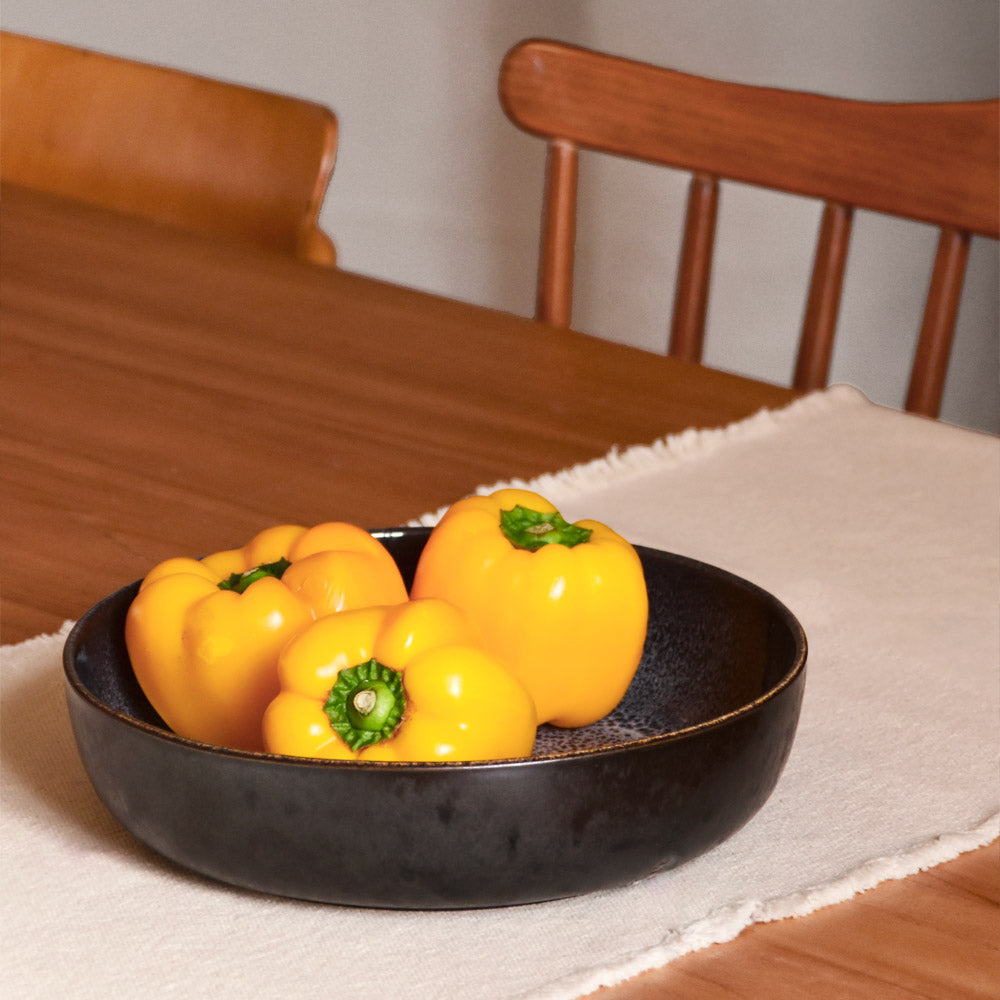 Round Serving Dish - Seafoam Black