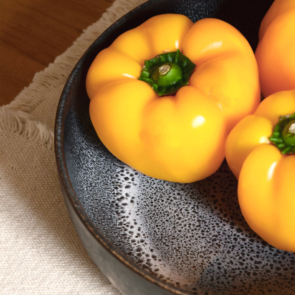 Round Serving Dish - Seafoam Black