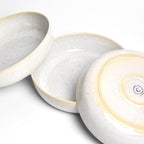 Plat De Service Rond - Blanc Audacieux