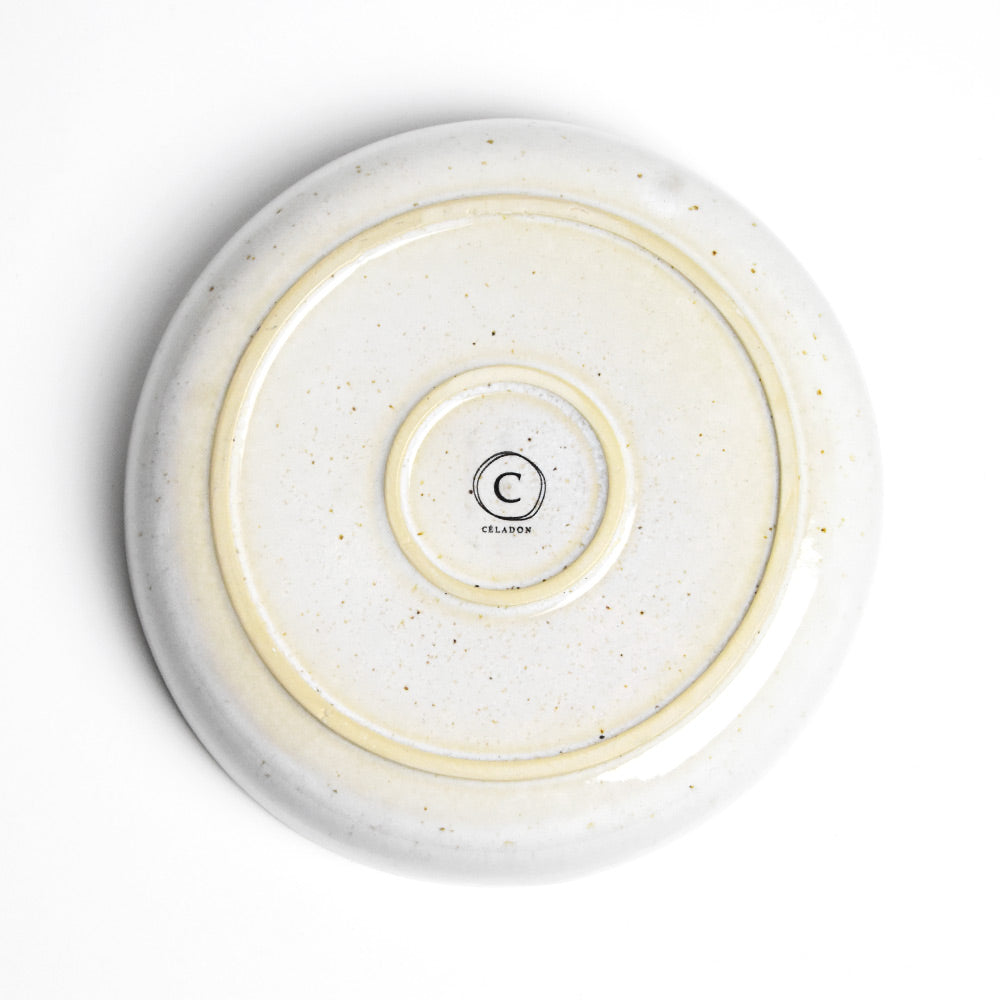 Plat De Service Rond - Blanc Audacieux