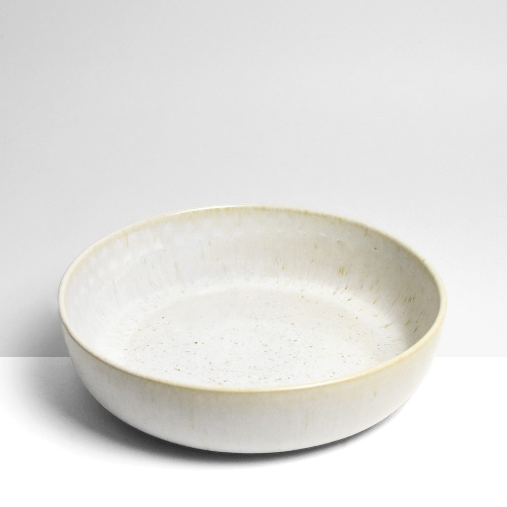 Plat De Service Rond - Blanc Audacieux