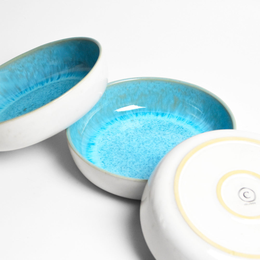 Plat De Service Rond - Bleu Água