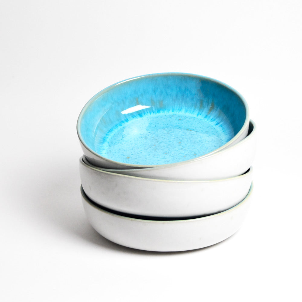 Plat De Service Rond - Bleu Água