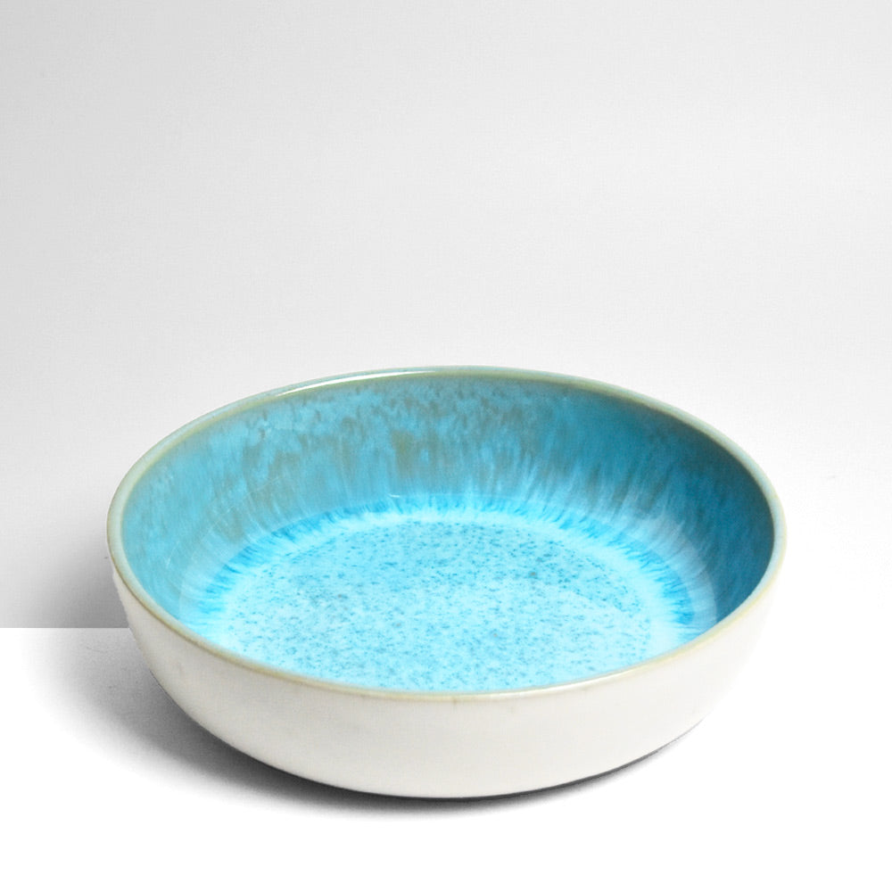 Plat De Service Rond - Bleu Água