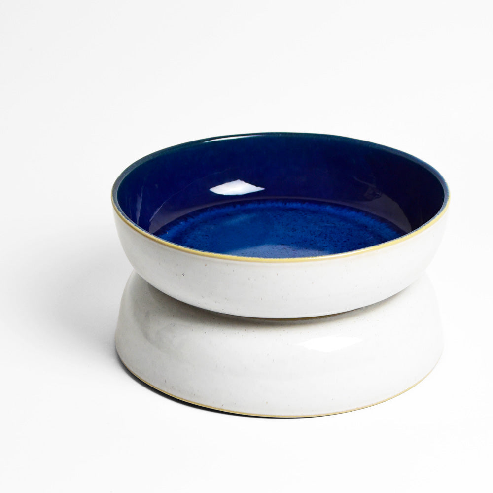 Plat De Service Rond - Bleu Odyssée