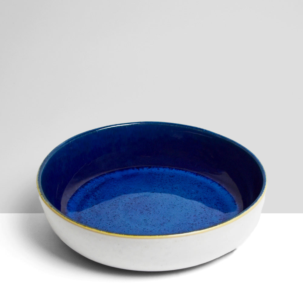 Plat De Service Rond - Bleu Odyssée