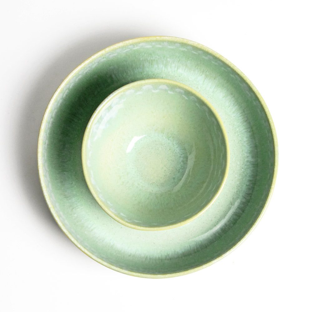 Plat De Service Rond - Vert Audacieux