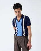 Numana Poloshirt - Marineblå med striber