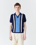 Numana Poloshirt - Marineblå med striber