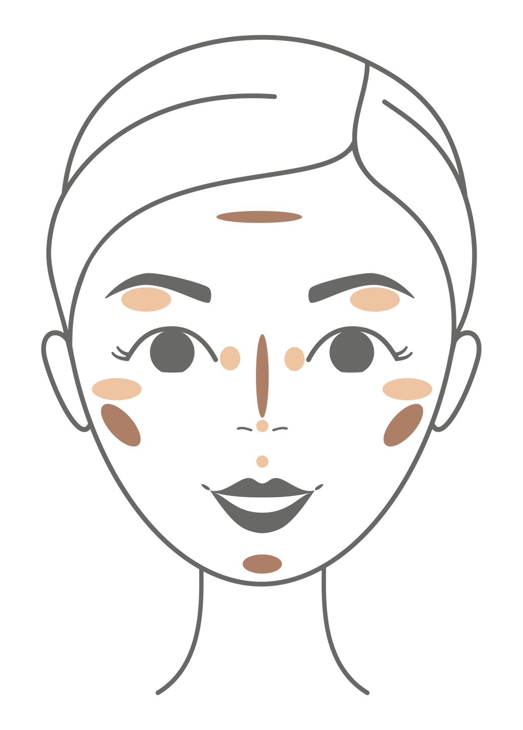 Esquema facial bronceador iluminador Pomponne Fantastick
