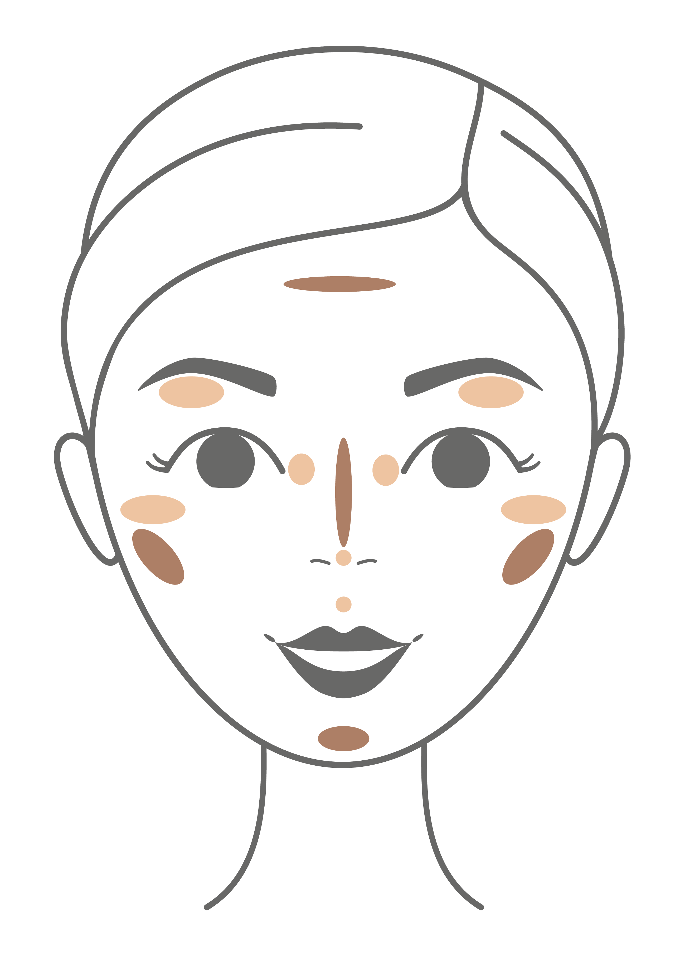 Esquema facial bronceador iluminador Pomponne Fantastick