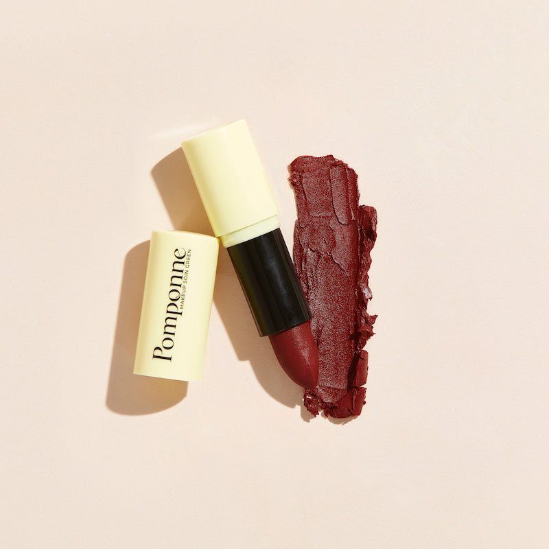 Pomponne natural moisturizing lipstick plum shade