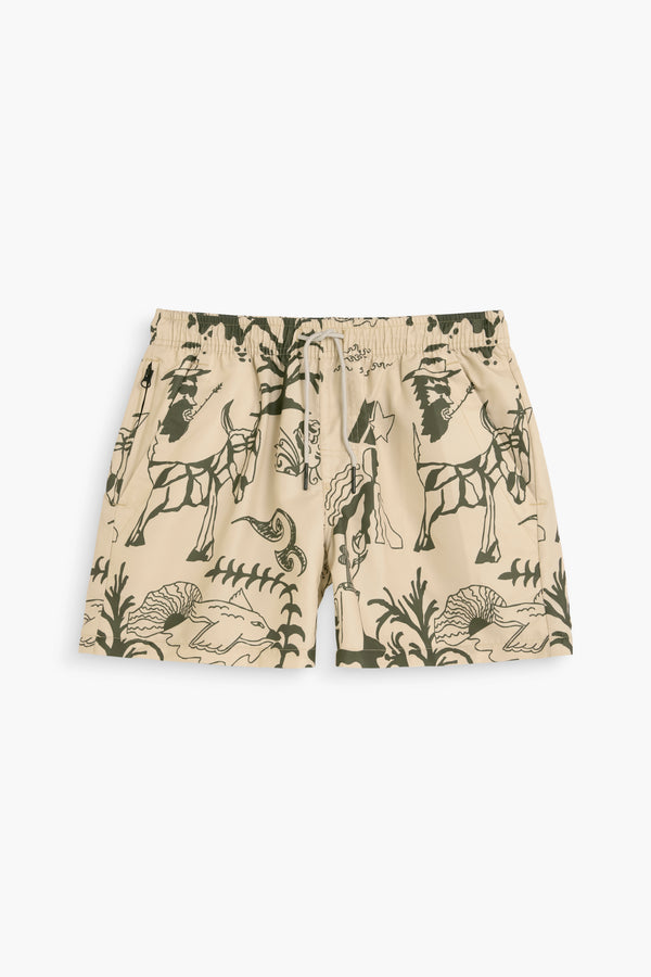 Short De Bain Poplan - Beige