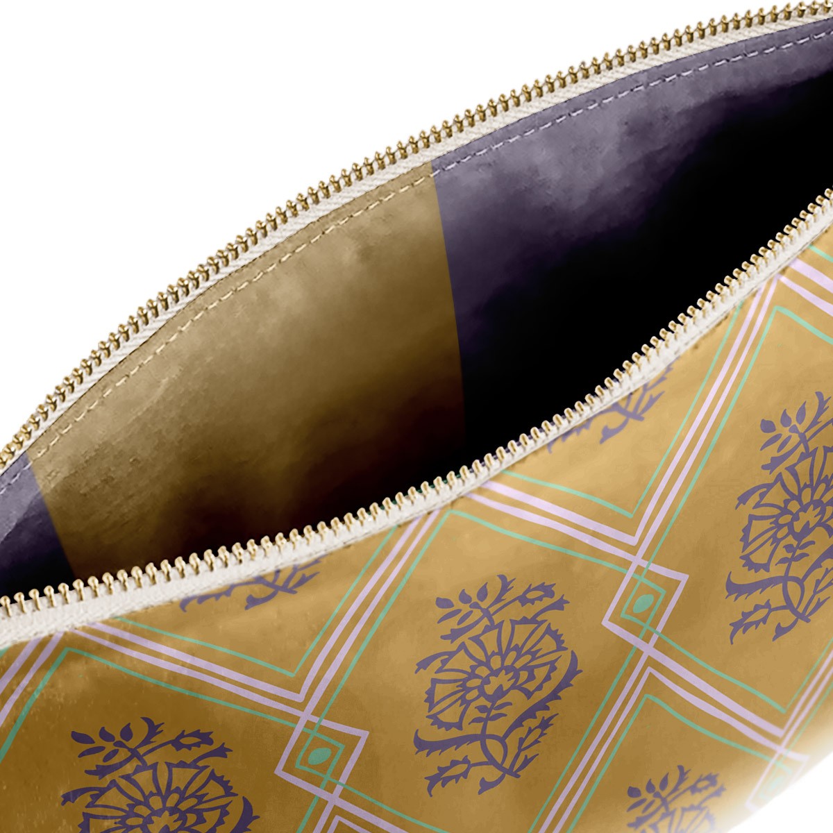 Hindi - Porte-Monnaie - Velours - Doré