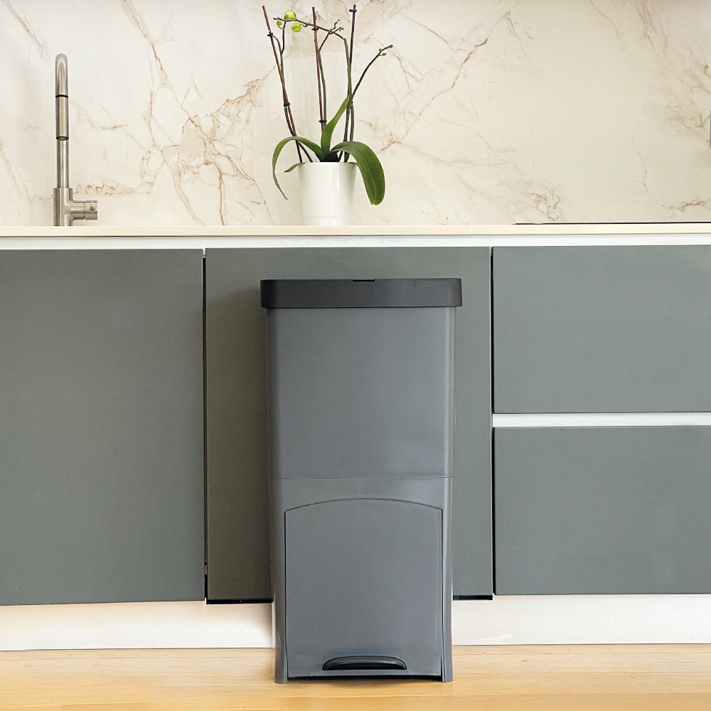 Picea Pedal Sorting Bin - 70L - 3 Bins - Gray