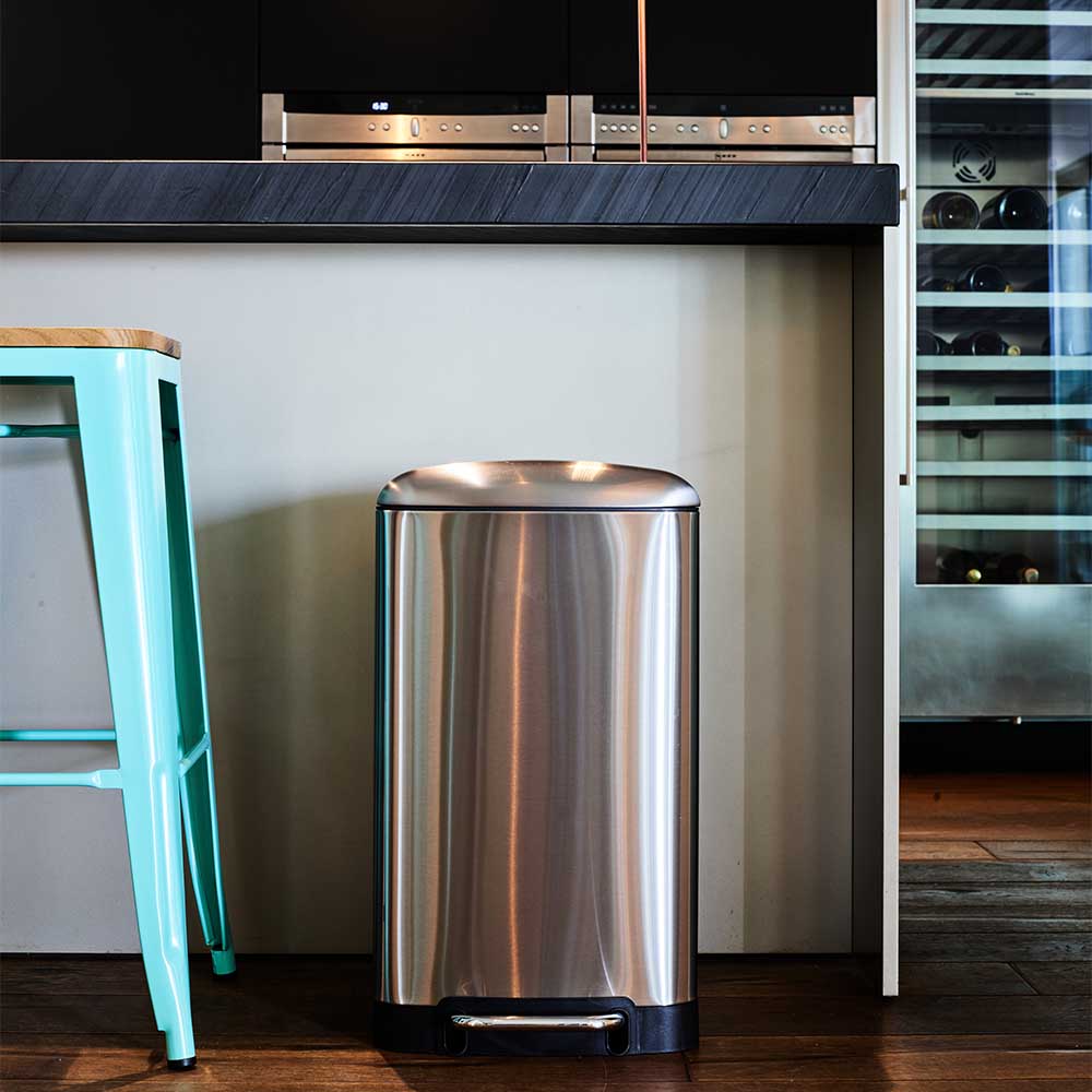 Greenwich Stainless Steel Pedal Bin - 30L - Silver