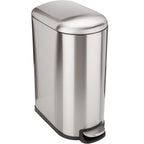 Cubo de basura de cocina estrecho con pedal de acero 40L FULLER en acero inoxidable cepillado de diseño - REDDECO.com