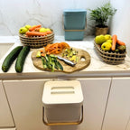 Boden - Cubo de compost de mesa 5L - Plástico reciclado - Blanco