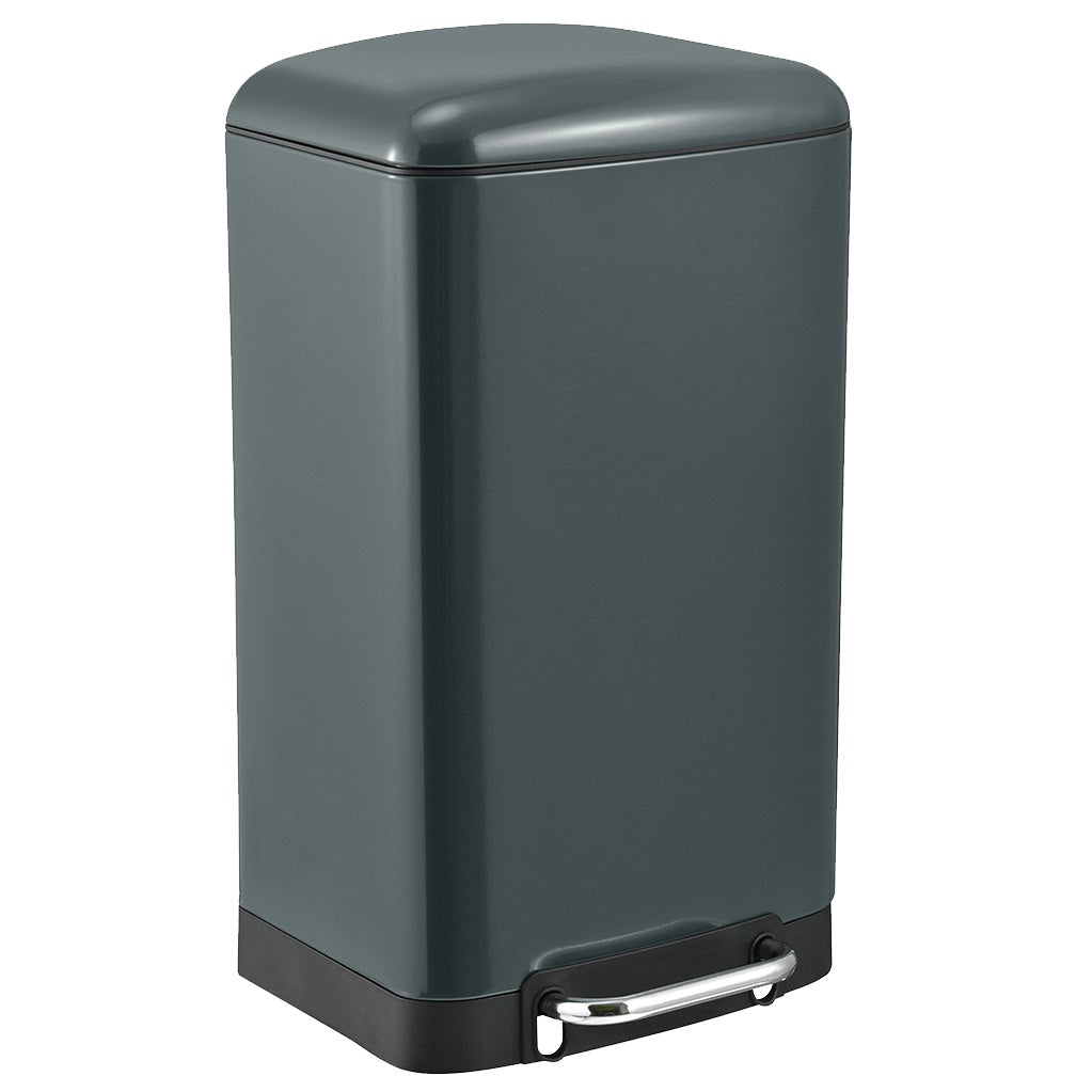 Papelera con pedal Greenwich de acero inoxidable - 40L - Gris