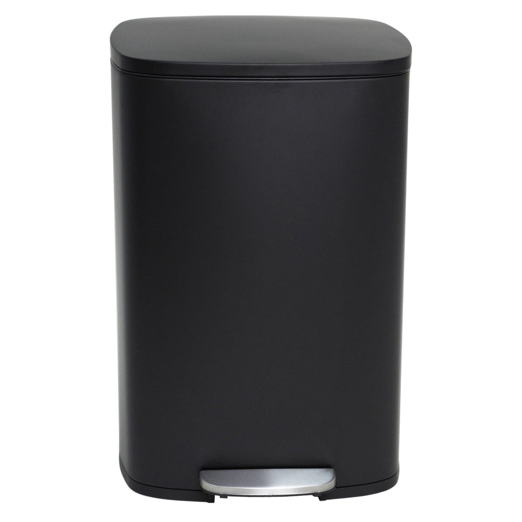 ADMIRAL Design Papelera de Cocina con Pedal 50L Negro Mate en Acero Inoxidable con Cubo y Cierre Suave - REDDECO.com