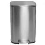 ADMIRAL Design 50L pedal kitchen trash can in brushed stainless steel with bucket and soft closing - REDDECO.com