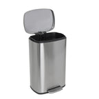 ADMIRAL Design 50L pedal kitchen trash can in brushed stainless steel with bucket and soft closing - REDDECO.com