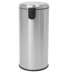 Papelera de cocina básica con pedal y tapa curva URBAN 30L de acero inoxidable cepillado - REDDECO.com