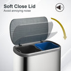 Empire 60L Selective Sorting Bin - Stainless Steel