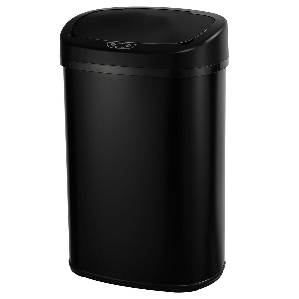 Majestic - Cubo de basura automático de acero inoxidable 58L - Acero inoxidable - Negro