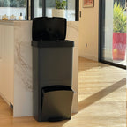 Picea Pedal Sorting Bin - 70L - 3 Bins - Gray