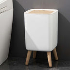 Malmo Push Bathroom Bin - 10L - Wood
