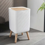 Malmo Push Bathroom Bin - 10L - Wood