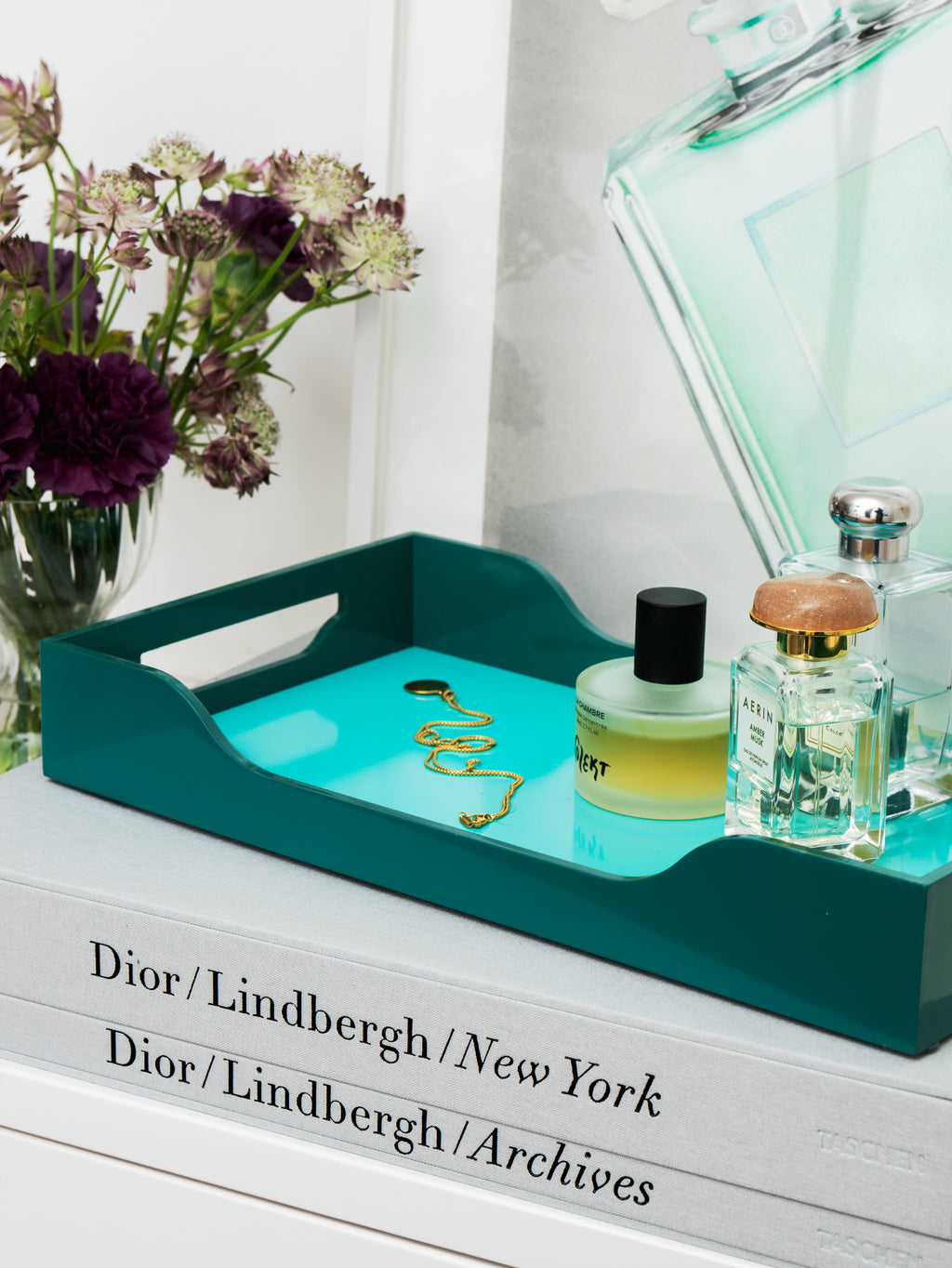 Printworks Lacquered Tray M - Turquoise/Green