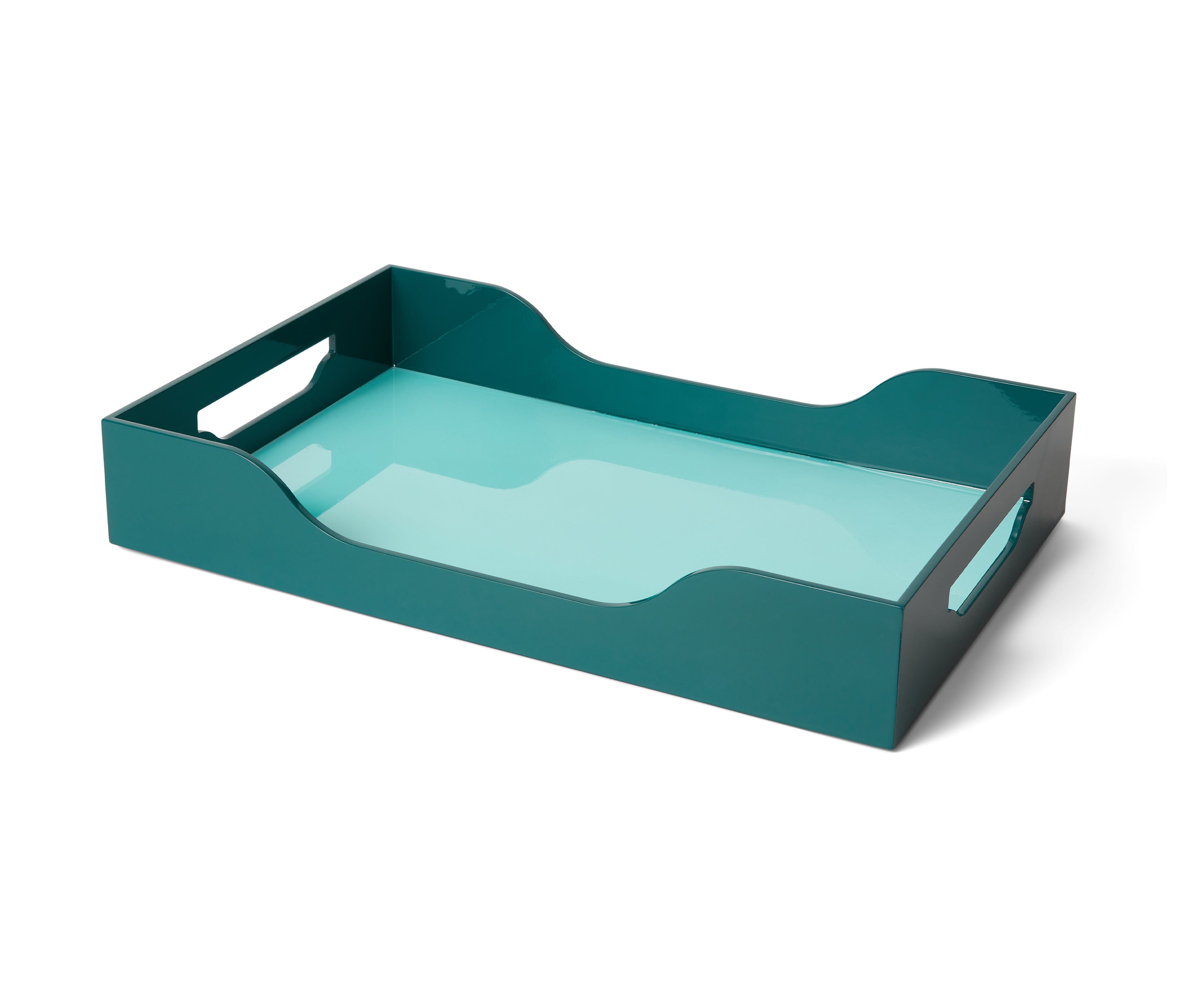 Printworks Lacquered Tray M - Turquoise/Green