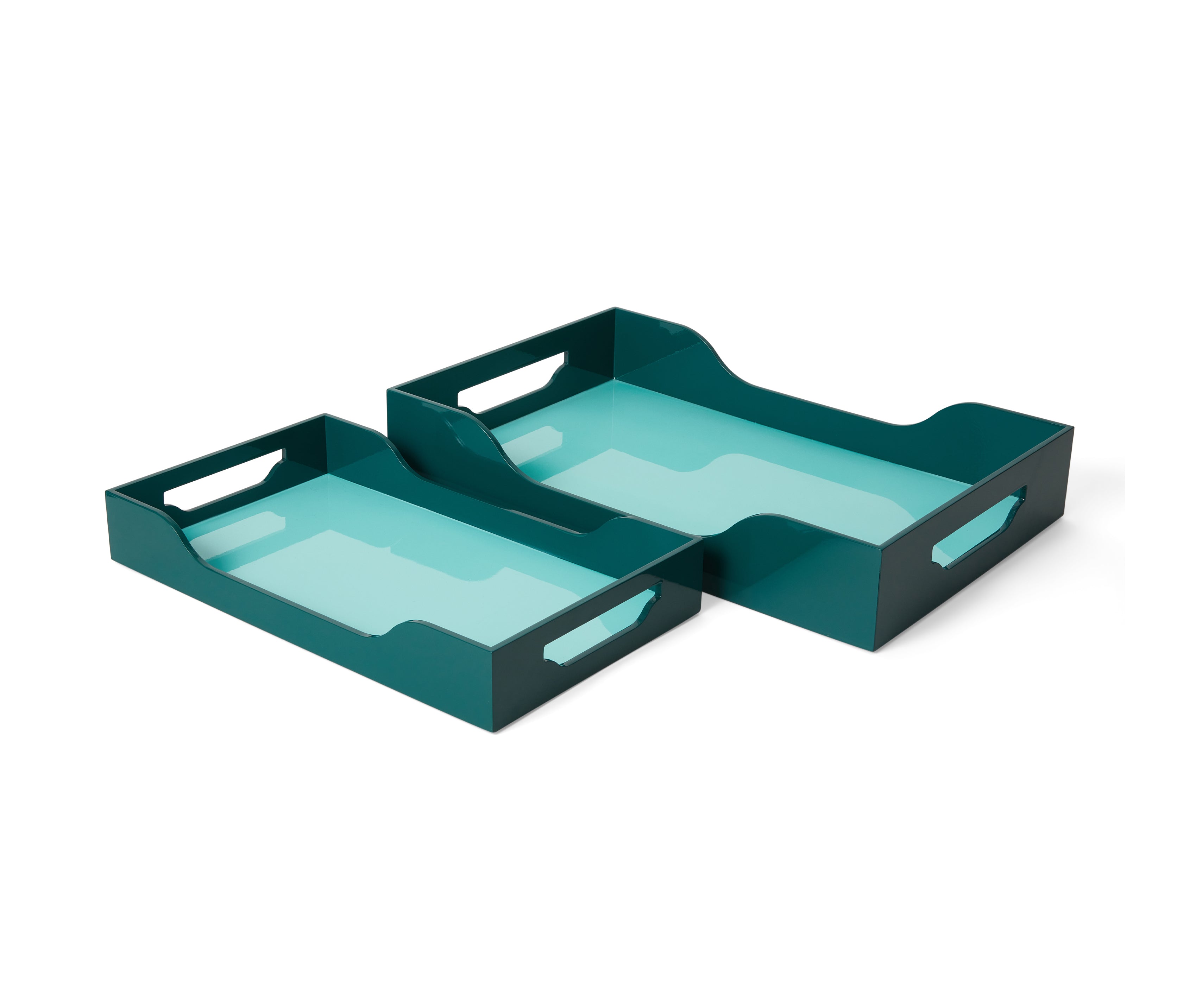 Printworks Lacquered Tray M - Turquoise/Green