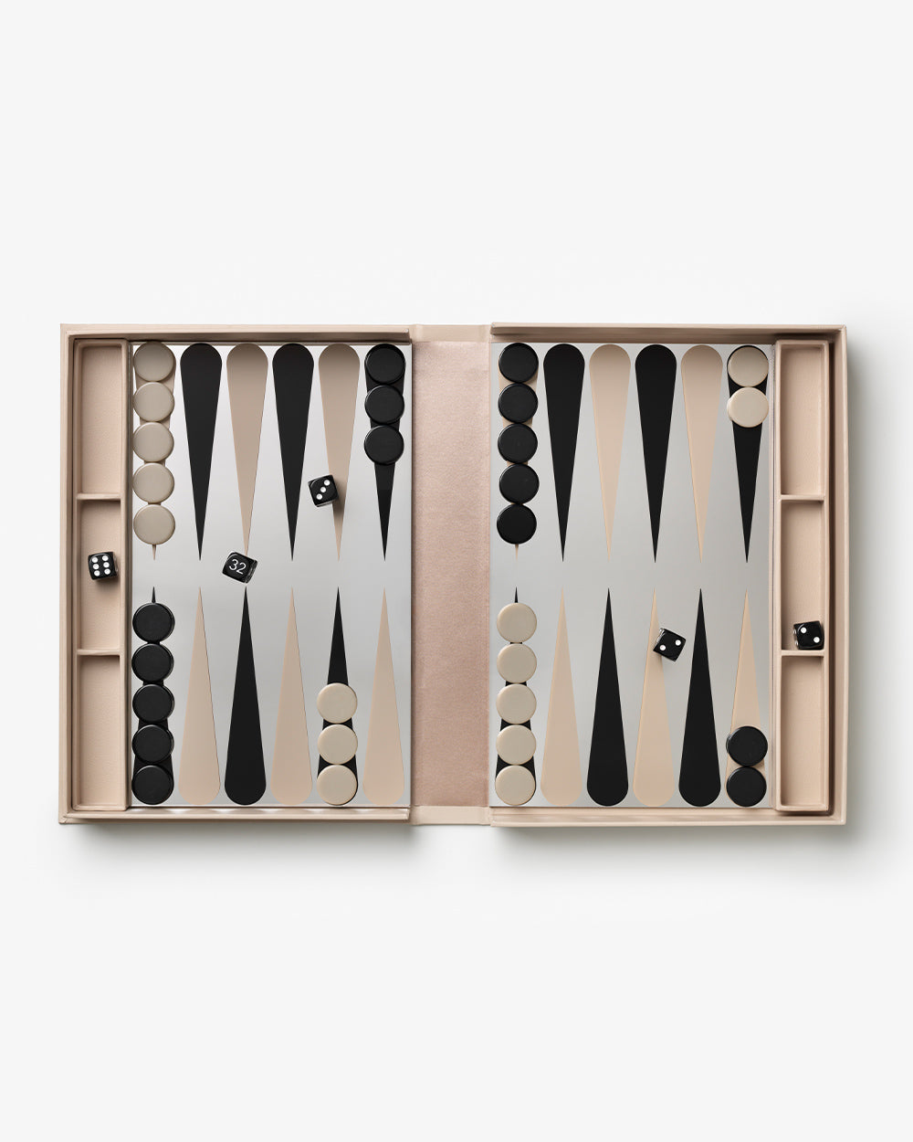 Classique « Art Du Backgammon » Mirror/Beige/Transparent
