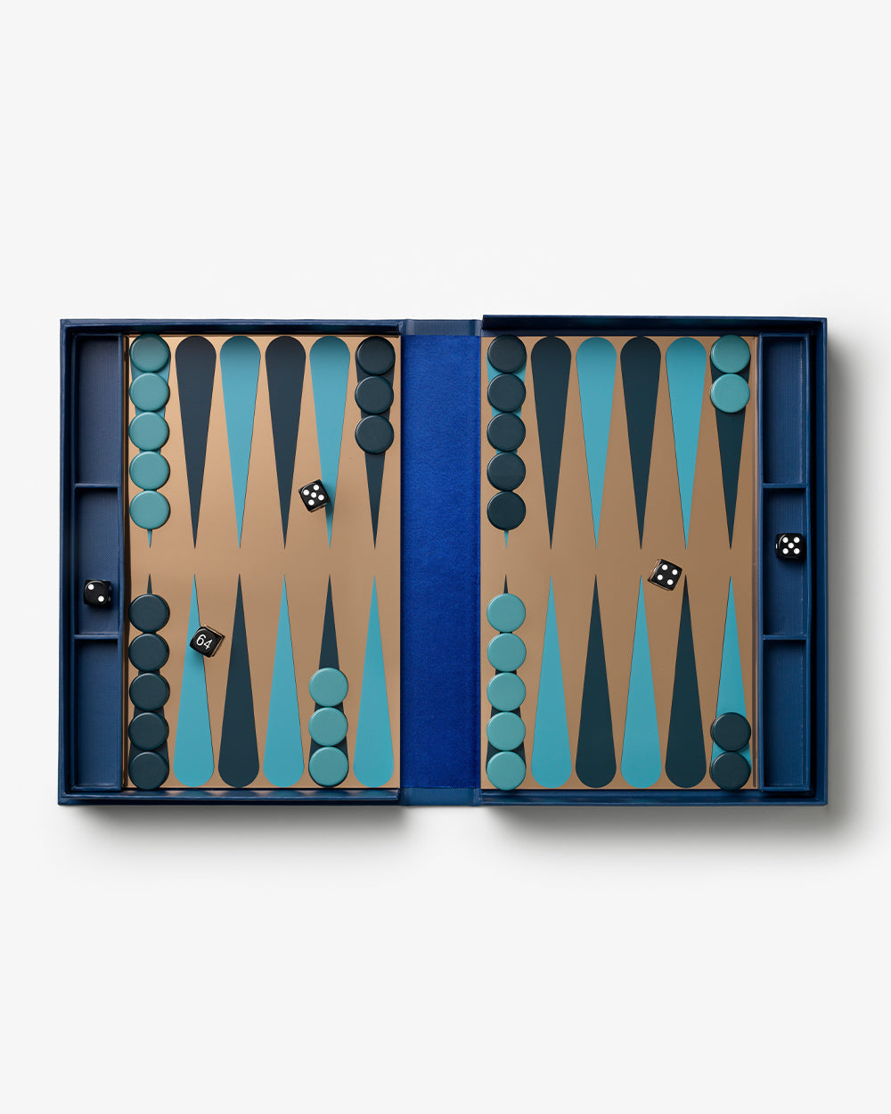 Classique - Art Of Backgammon Mirror/Bleu Foncé/Cuivre