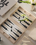 Classique « Art Du Backgammon » Mirror/Beige/Transparent