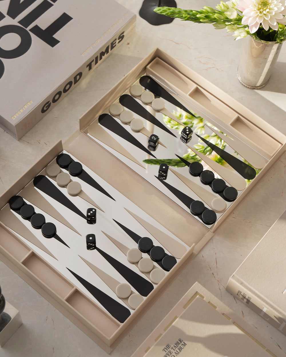 Classique « Art Du Backgammon » Mirror/Beige/Transparent