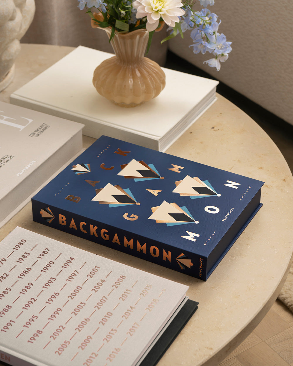 Classique - Art Of Backgammon Mirror/Bleu Foncé/Cuivre