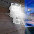 Foco solar blanco iluminación potente panel solar remoto LED blanco COOPER BLANCO H22cm con detector de movimiento orientable - REDDECO.com