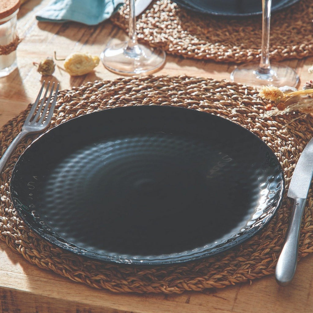 Pampille - 6 Dinner Plates - Black - 25cm - Luminarc