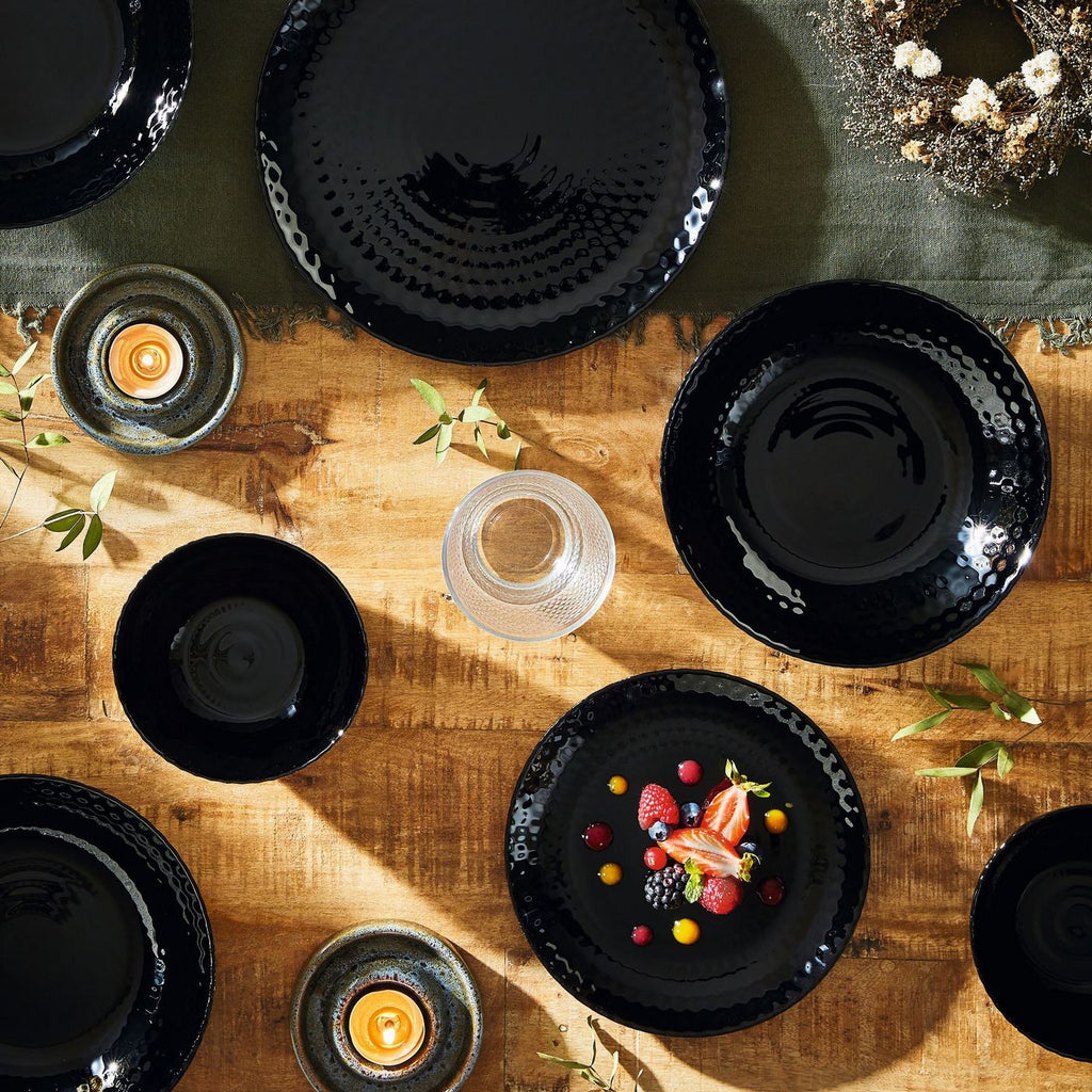 Pampille - 6 Dessert Plates - Black - 19cm - Luminarc