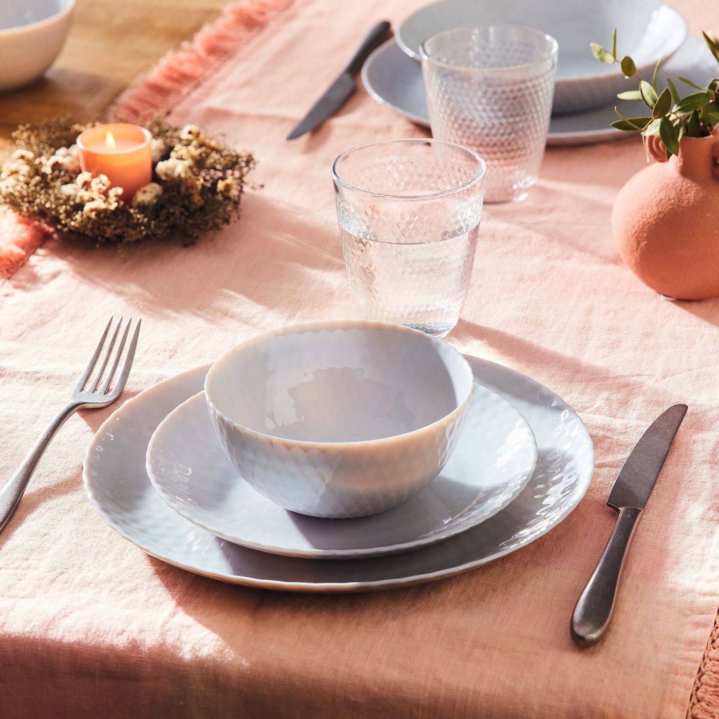 Pampille - 6 Dessert Plates - Grey - 19cm - Luminarc